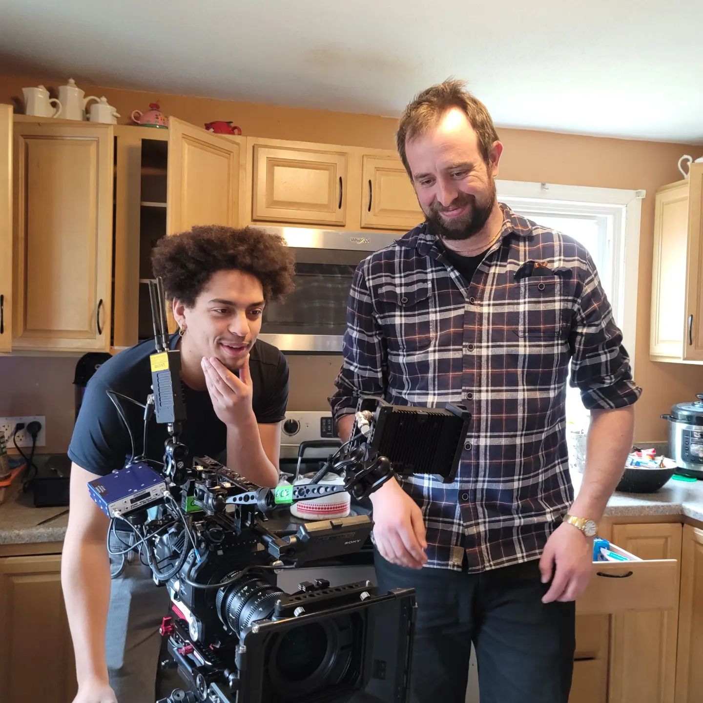 Ethan Bernhardt & Cameraman Gabe Elder
(Photo by Gail Freedman)