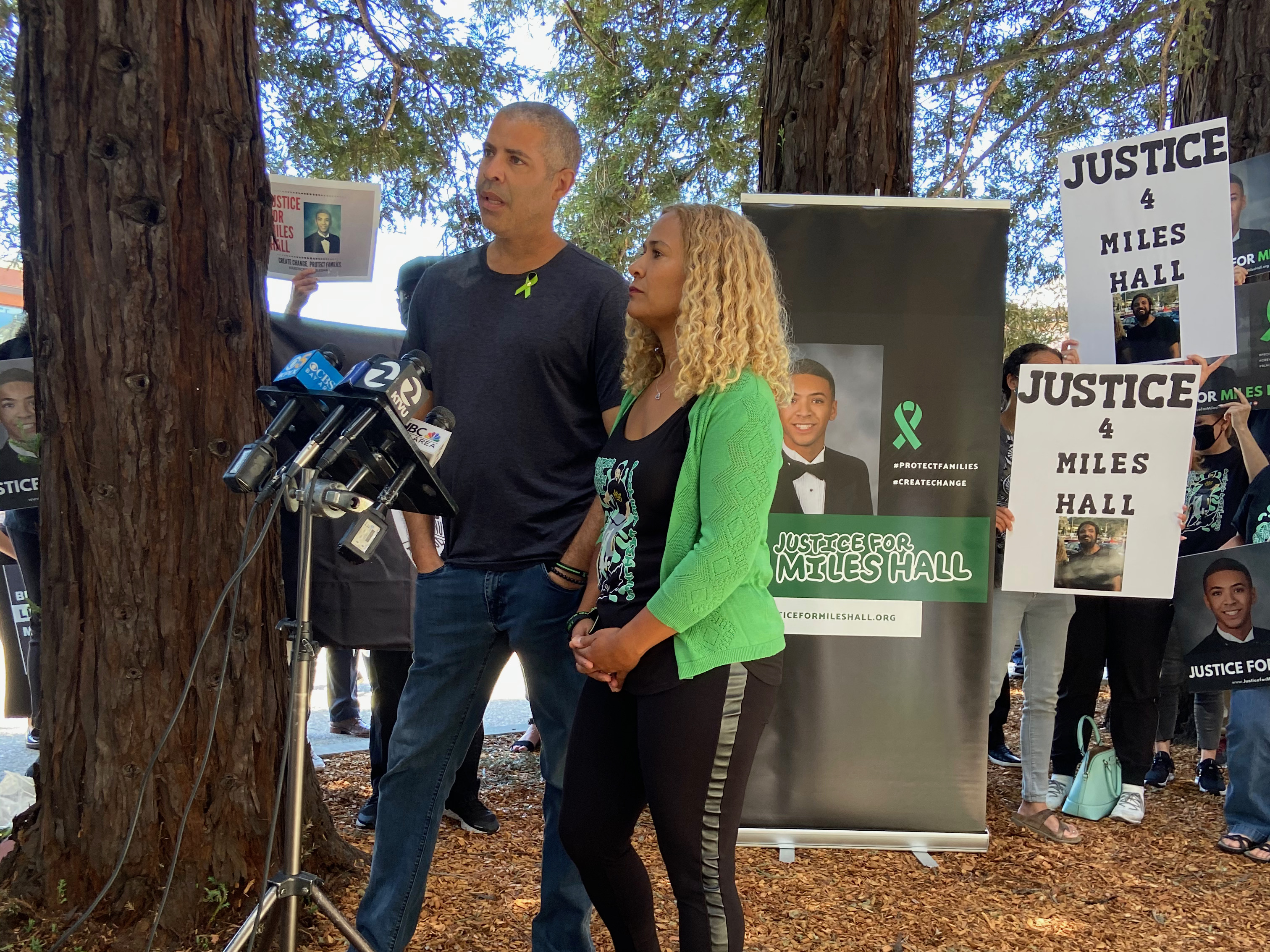 Community Support Press Conference May 2021 (Photo courtesy of Miles Hall Foundation)