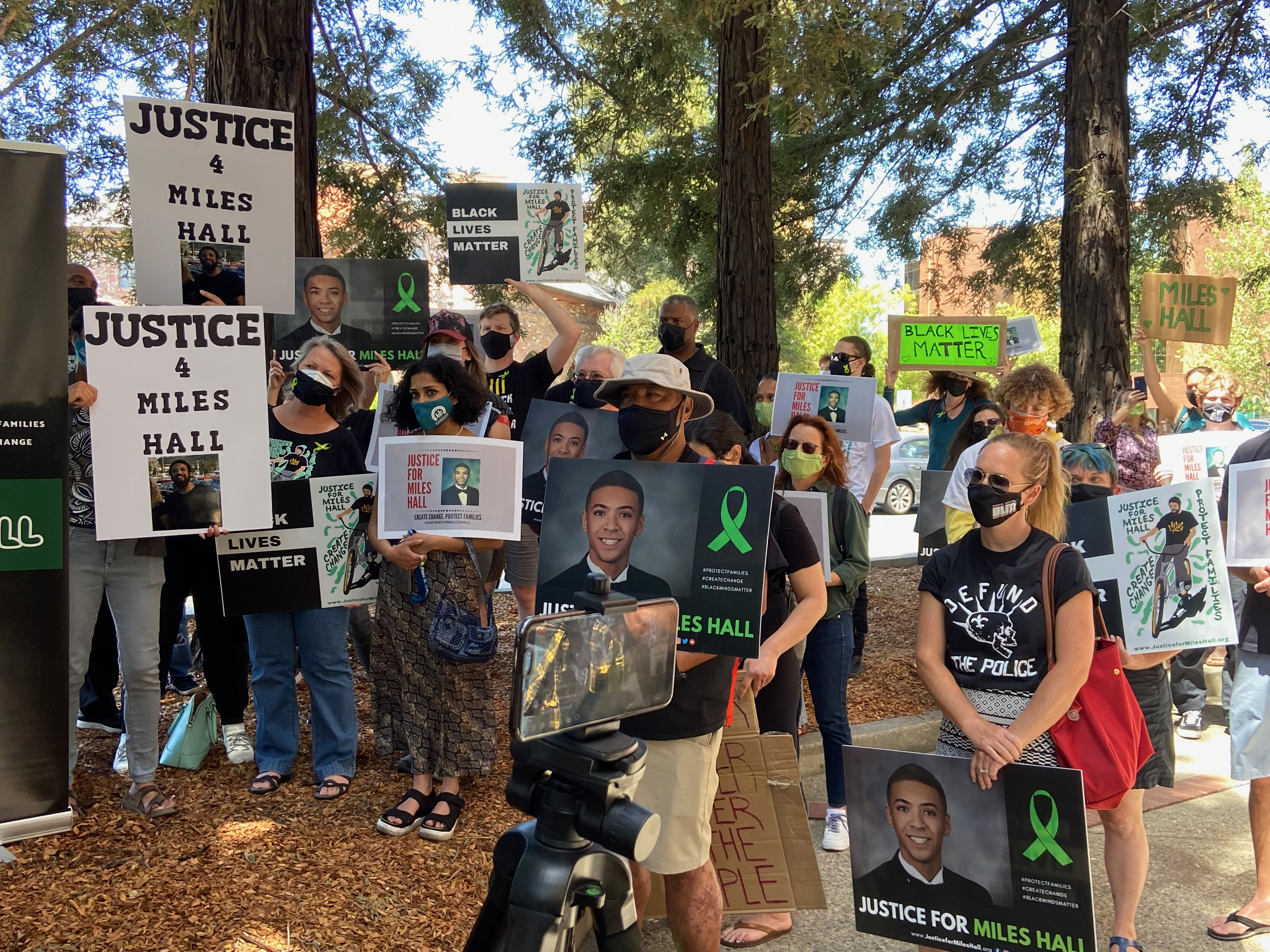 Community Support Press Conference May 2021 (Photo courtesy of Miles Hall Foundation)