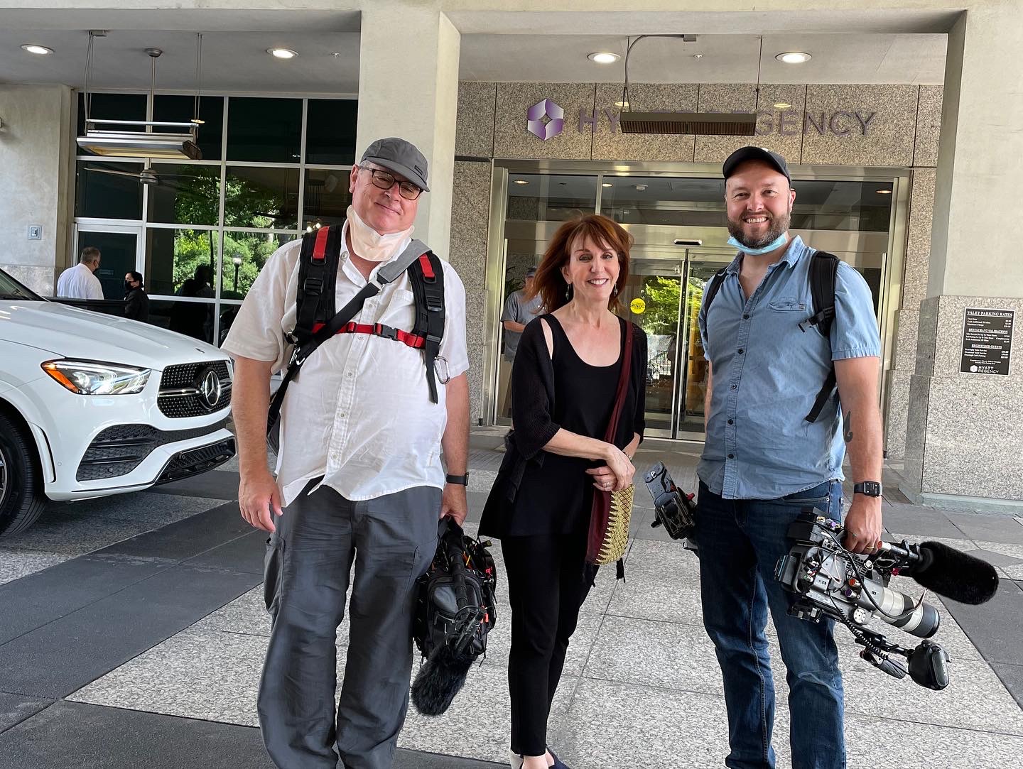 Soundman Doug Dunderdale, Director Gail Freedman, Cameraman Mark Oltmanns
(Photo by Gail Freedman)