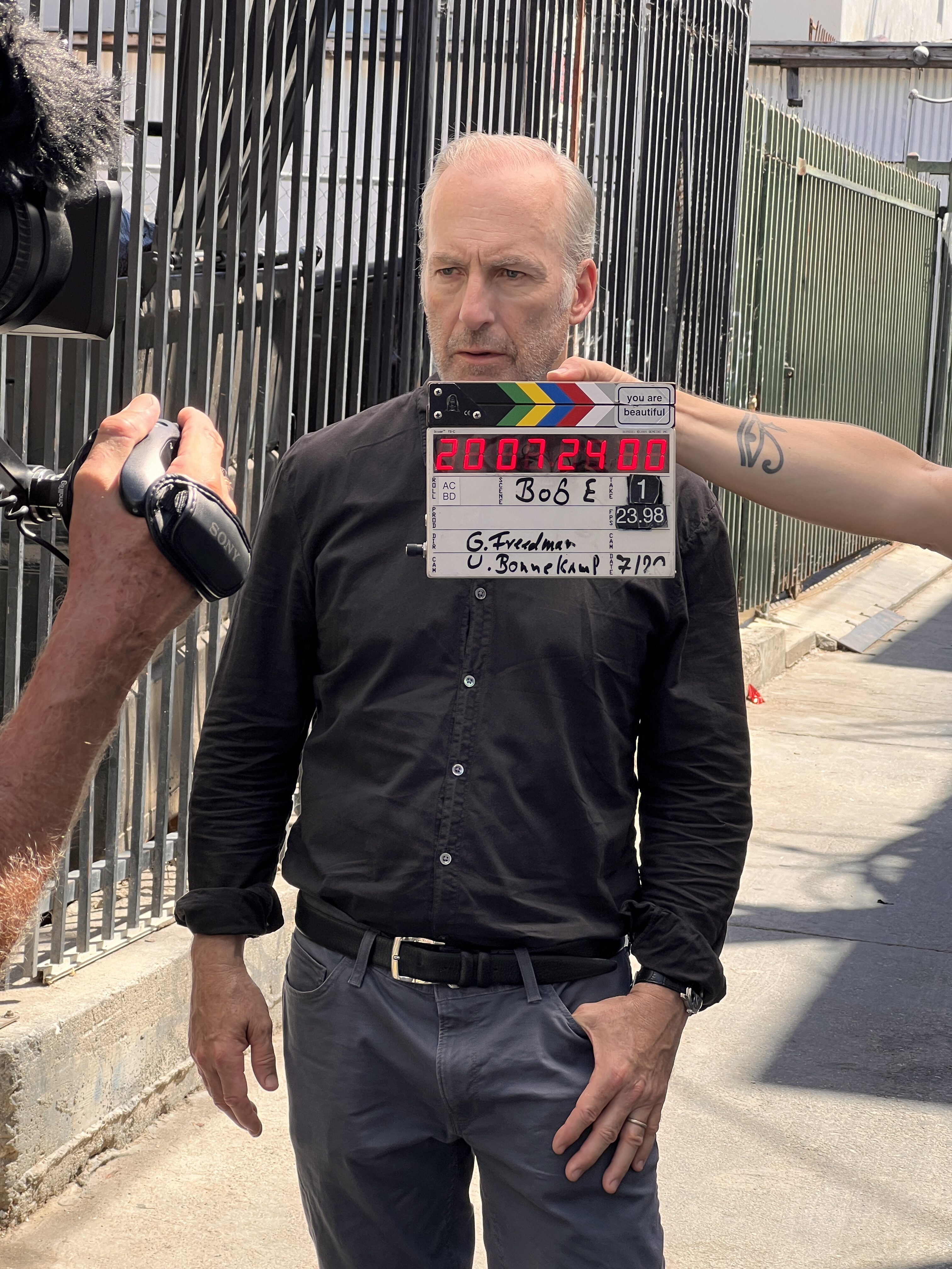 Bob Odenkirk on location in L.A. (Photo by Gail Freedman)