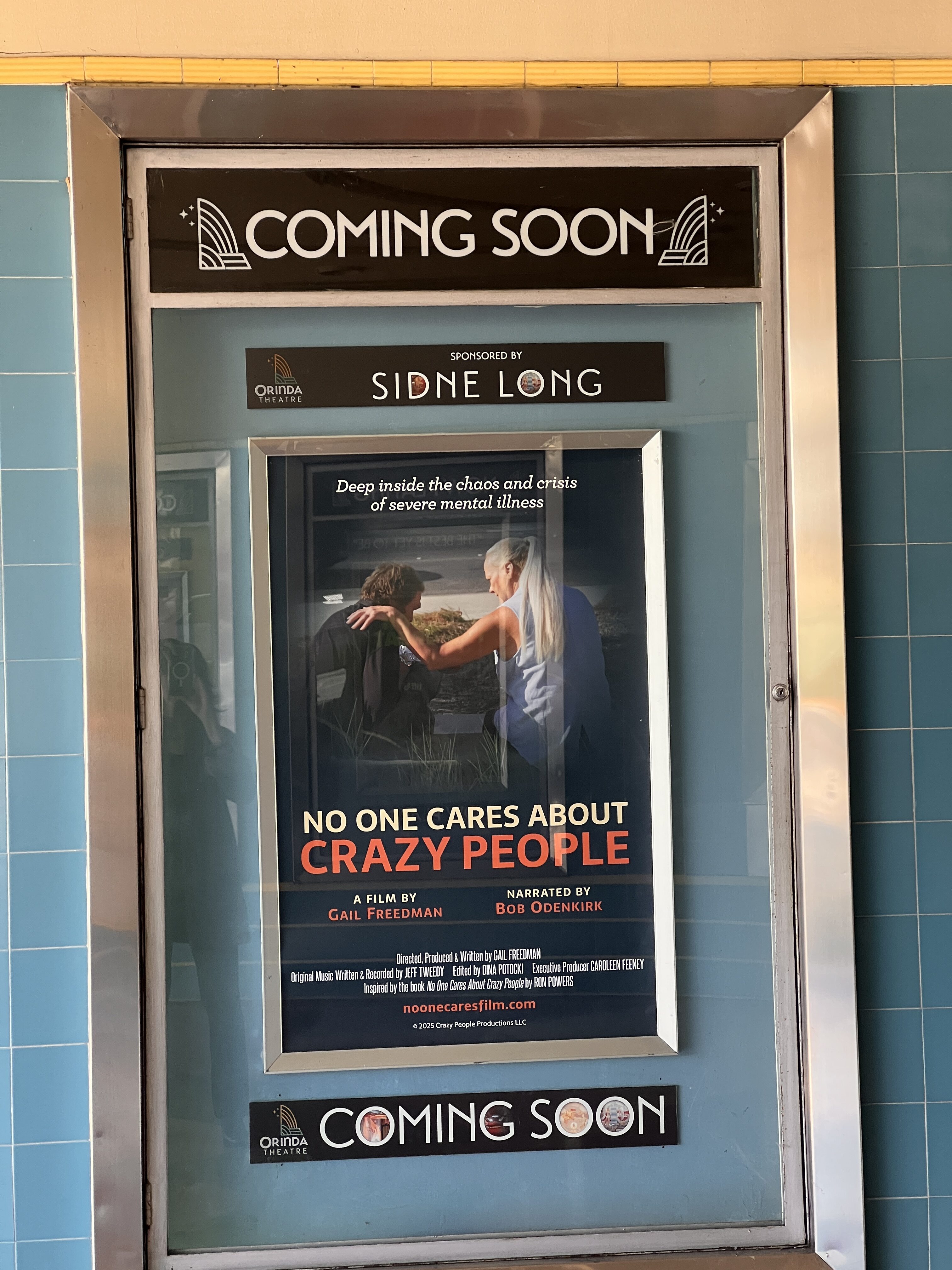 Film Screening — Orinda Theatre, California Photo by Gail Freedman