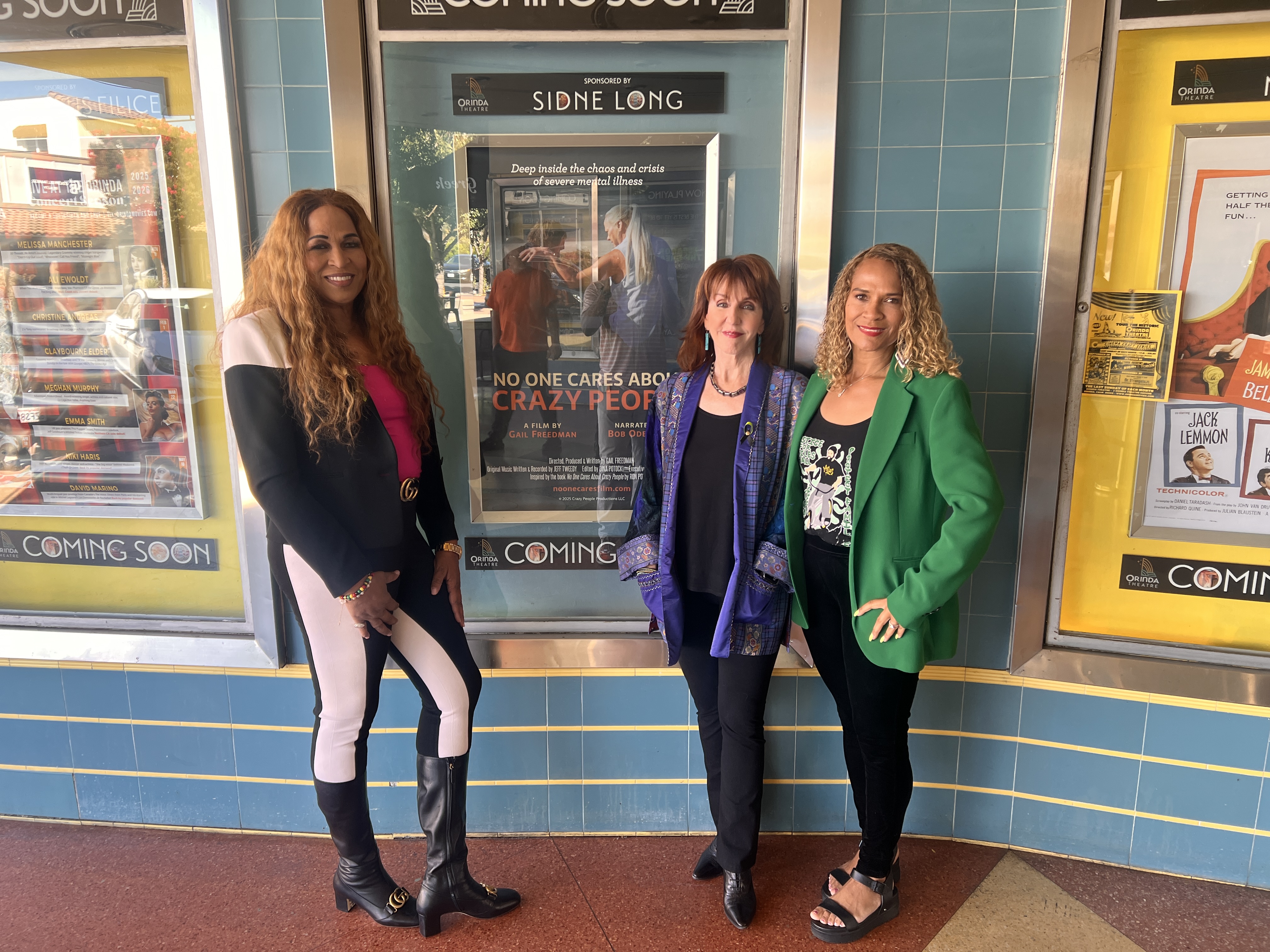 Film Screening — Orinda Theatre, California — Gigi Crowder, Gail Freedman, & Taun Hall Photo courtesy of Taun Hall