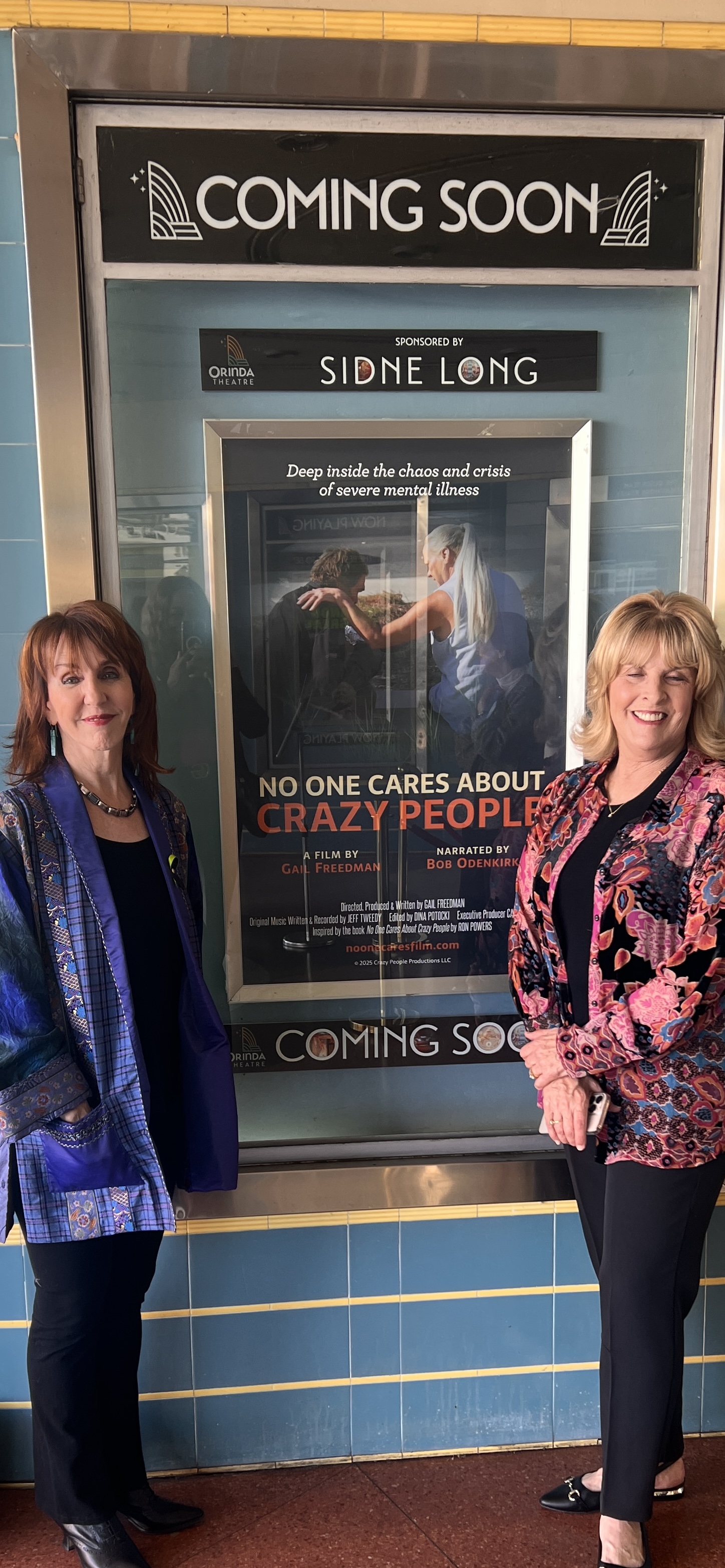 Film Screening — Orinda Theatre, California — Gail Freedman & Teresa Pasquini Photo courtesy of Teresa Pasquini
